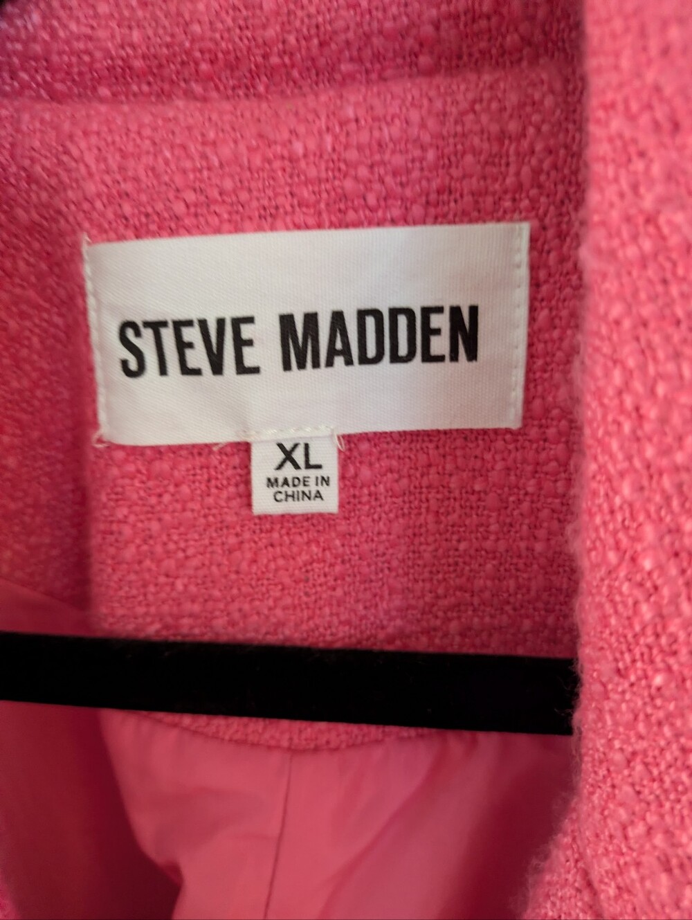 Steve Madden Pink Fringed Tweed Blazer - Picture 11 of 14